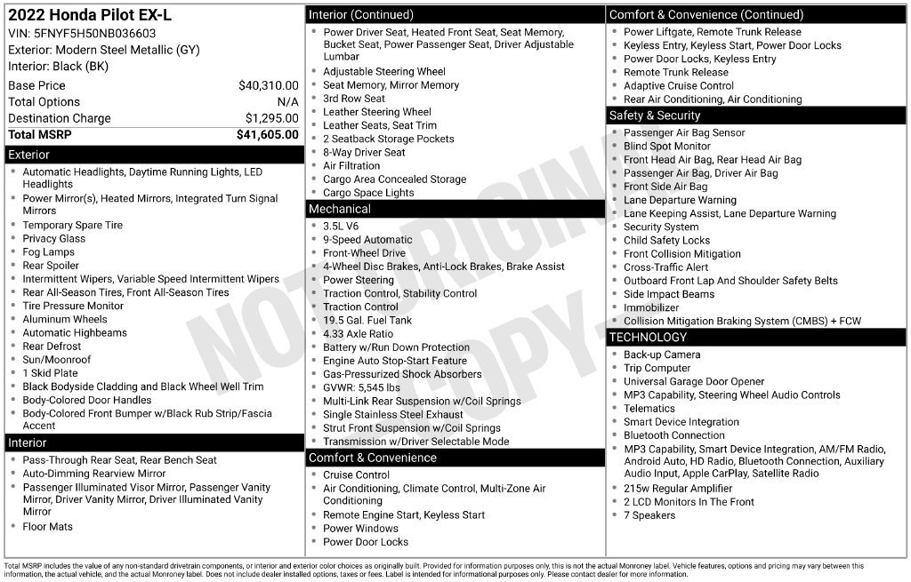 Used 2022 Honda Pilot EX-L image 23