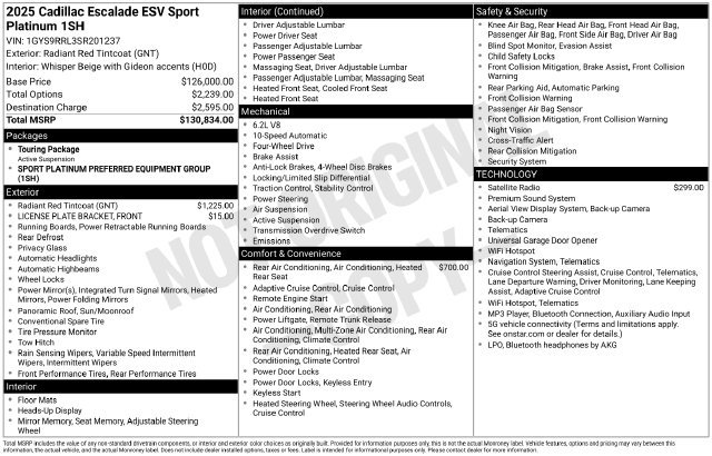 Used 2025 Cadillac Escalade ESV Sport Platinum AWD/4WD image 52