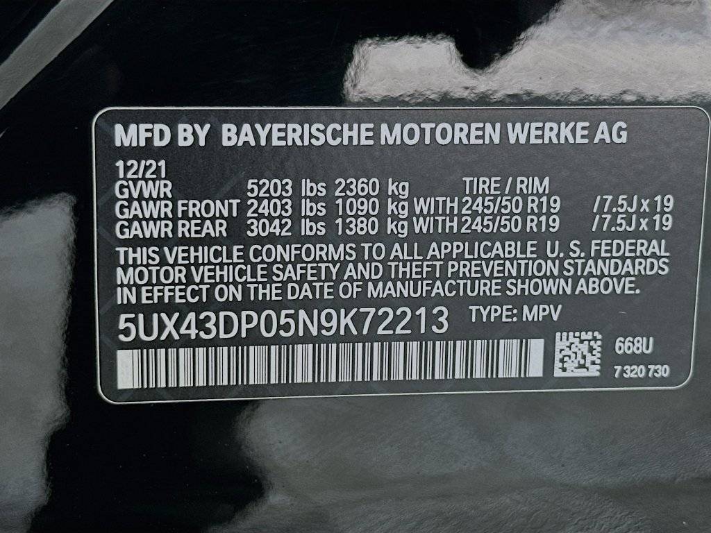 Used 2022 BMW X3 sDrive30i w/ Convenience Package RWD image 40