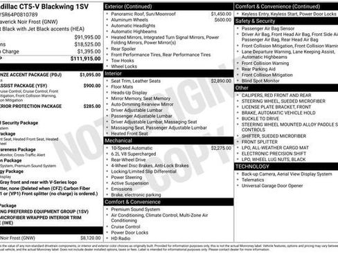 Certified 2023 Cadillac CT5 V Blackwing w/ LPO, Bronce Accent Package image 34