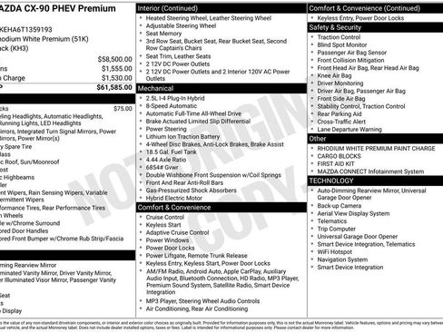 New 2026 MAZDA CX-90 Plug-In Hybrid w/ Premium Plus AWD/4WD image 3