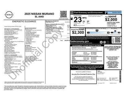 New 2025 Nissan Murano SL w/ Cargo Package