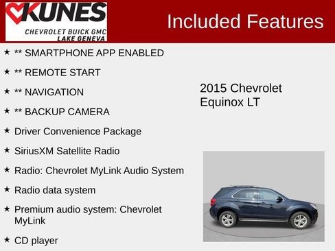 Used 2015 Chevrolet Equinox LT w/ Driver Convenience Package FWD image 2