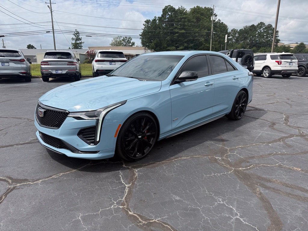 Used 2025 Cadillac CT4 V w/ LPO, ONYX Package RWD image 4