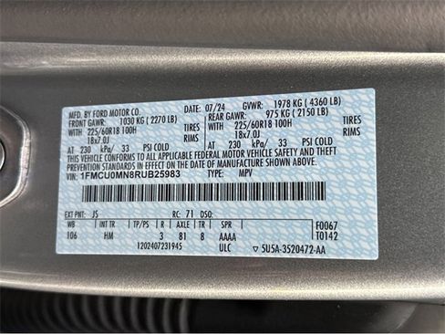 Certified 2024 Ford Escape ST-Line w/ Cold Weather Package image 46