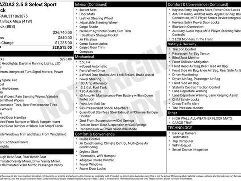 New 2026 MAZDA MAZDA3 s Sport image 9