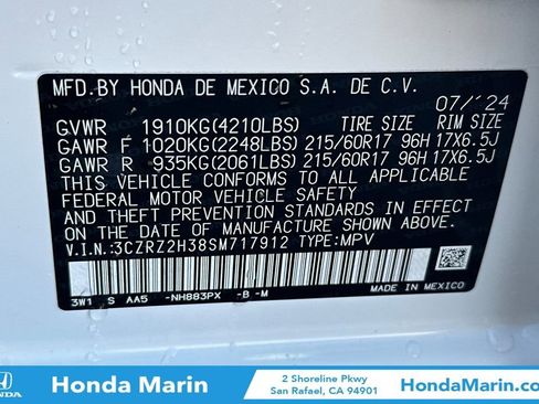Certified 2025 Honda HR-V LX image 36