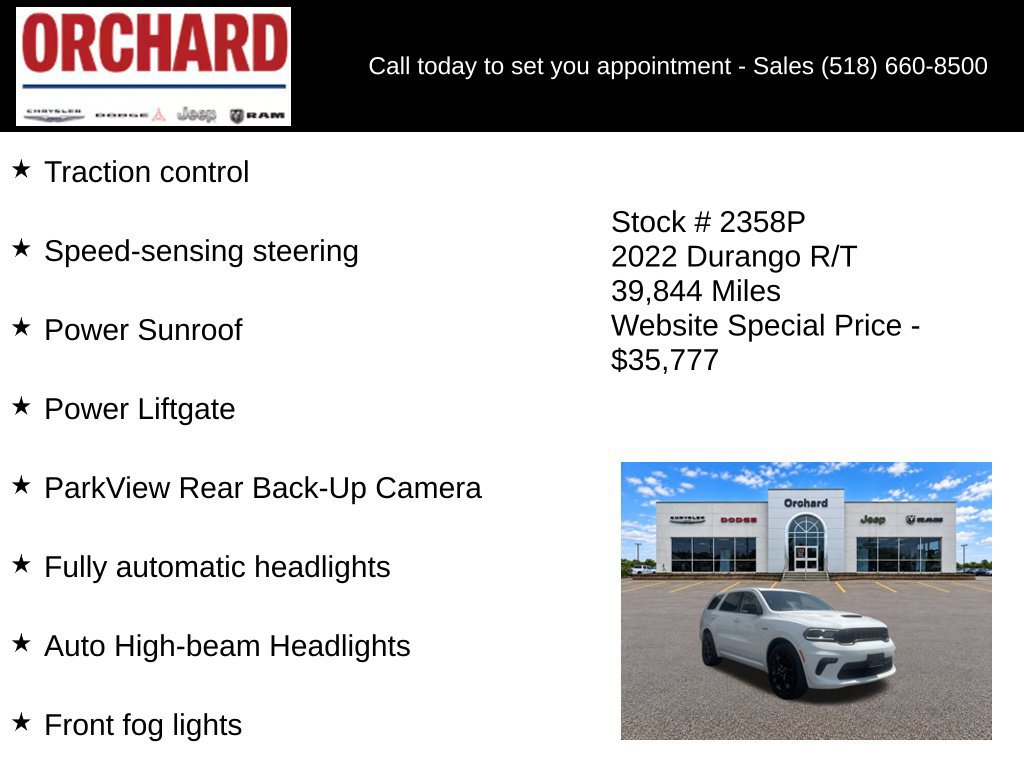 Used 2022 Dodge Durango R/T w/ Blacktop Package AWD/4WD image 16