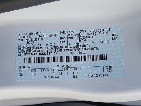 New 2025 Ford Ranger Lariat w/ FX4 Off-Road Package image 11