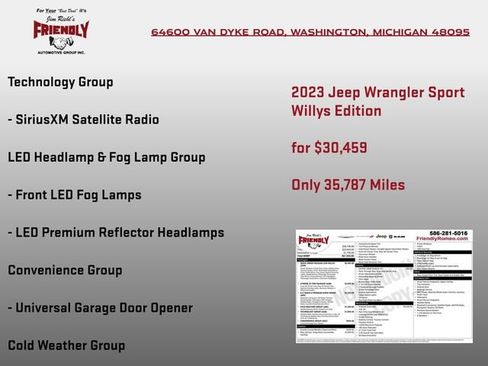 Used 2023 Jeep Wrangler Unlimited Sport AWD/4WD image 6