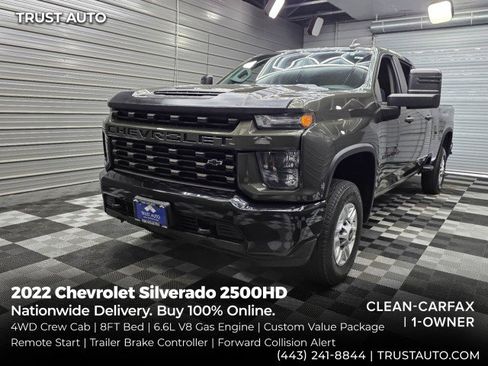 Used 2022 Chevrolet Silverado 2500 Custom w/ Custom Value Package AWD/4WD image 1