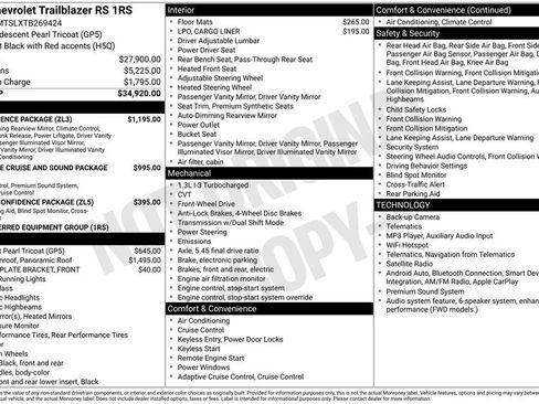 New 2026 Chevrolet TrailBlazer RS w/ Convenience Package FWD image 51