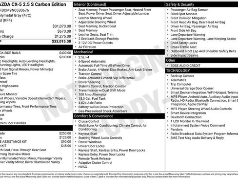 Used 2022 MAZDA CX-5 Carbon Edition AWD/4WD image 4