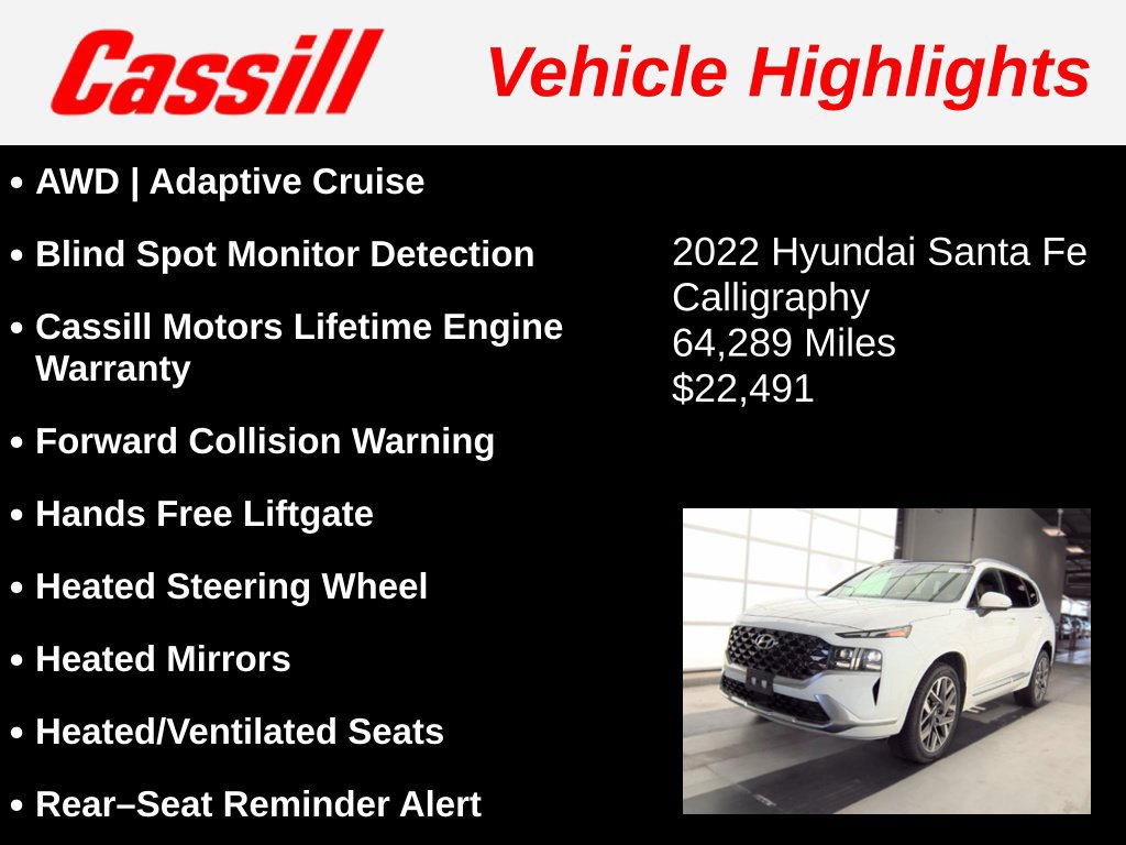 Used 2022 Hyundai Santa Fe Calligraphy AWD/4WD image 3