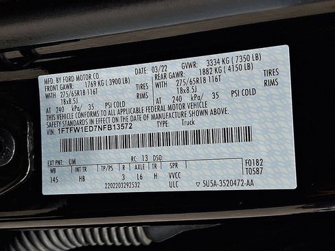 Used 2022 Ford F150 Lariat w/ Equipment Group 502A High AWD/4WD image 33