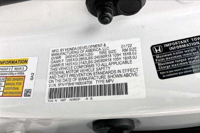 Certified 2022 Honda Passport TrailSport image 33