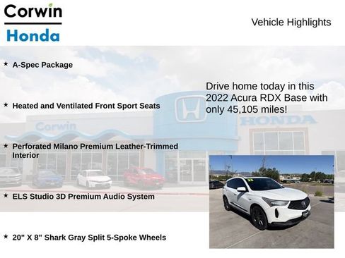 Used 2022 Acura RDX A-Spec AWD/4WD image 6