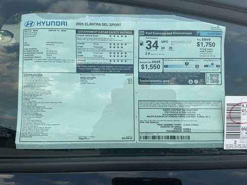 New 2025 Hyundai Elantra Sport image 13