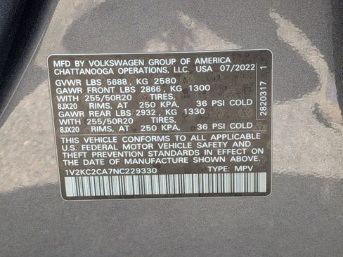 Used 2022 Volkswagen Atlas Cross Sport SE AWD/4WD image 37