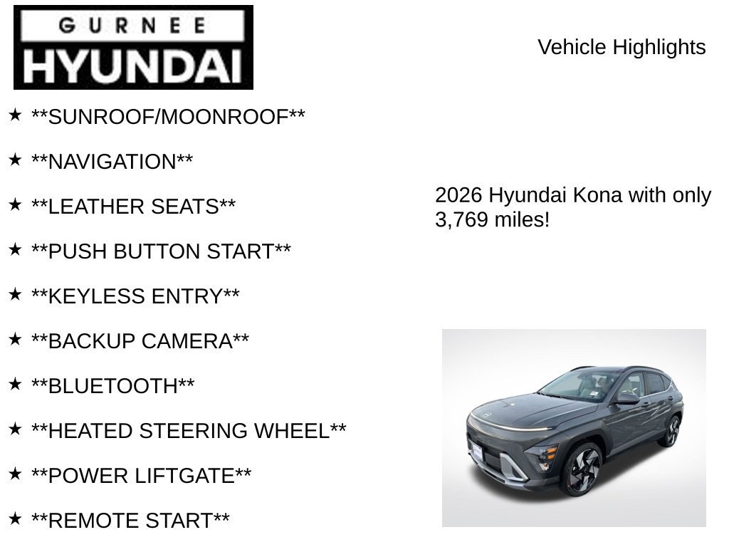 Used 2026 Hyundai Kona Limited FWD image 7