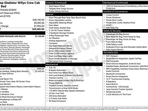 Certified 2025 Jeep Gladiator Sport AWD/4WD image 41