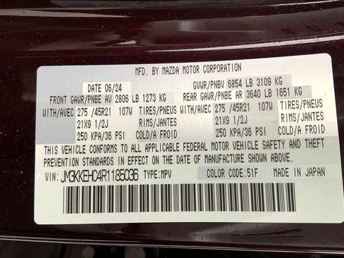 Certified 2024 MAZDA CX-90 3.3 Turbo S w/ Premium Plus image 33