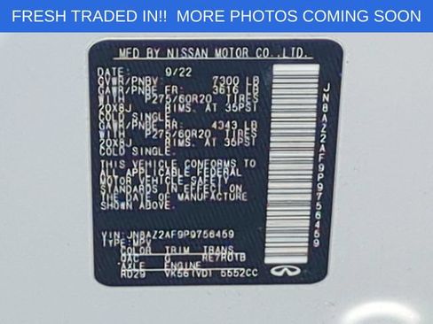 Used 2023 INFINITI QX80 Luxe w/ Cargo Package RWD image 40