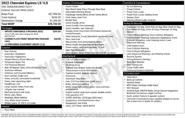 Used 2022 Chevrolet Equinox LS w/ Driver Confidence II Package AWD/4WD image 32