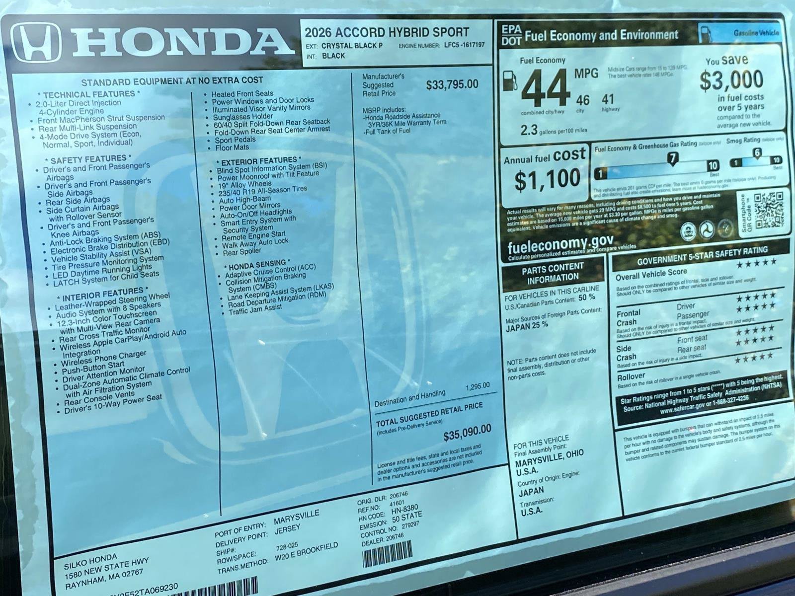 New 2026 Honda Accord Sport image 16