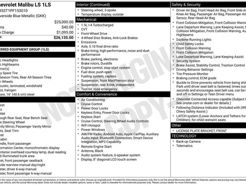 Used 2023 Chevrolet Malibu LS FWD image 45