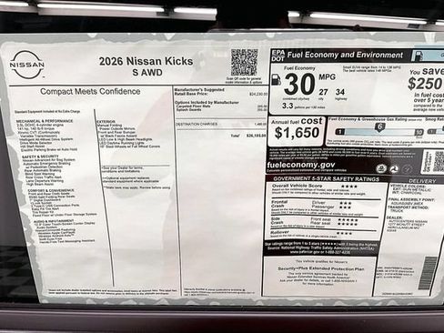 New 2026 Nissan Kicks S AWD/4WD image 38