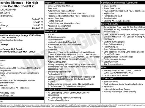 Used 2023 Chevrolet Silverado 1500 High Country AWD/4WD image 42