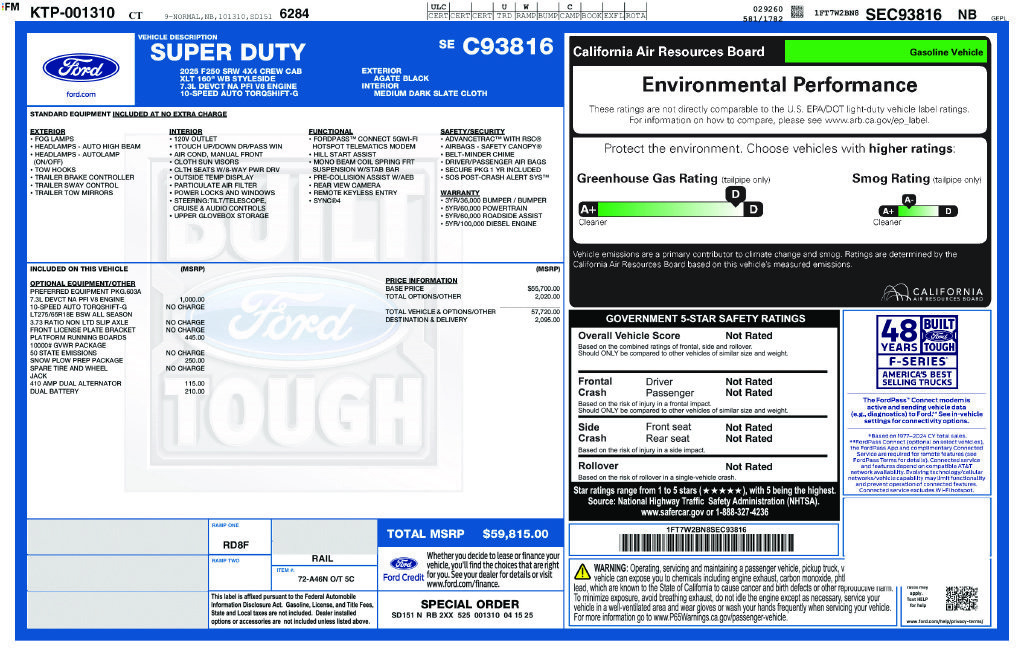 Used 2025 Ford F250 XLT w/ Snow Plow Prep Package AWD/4WD image 2
