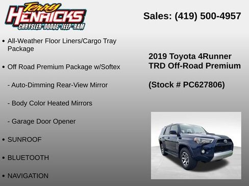 Used 2019 Toyota 4Runner TRD Off-Road Premium AWD/4WD image 12
