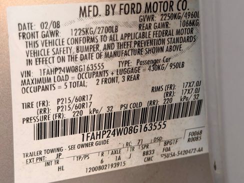 Used 2008 Ford Taurus SEL FWD image 34