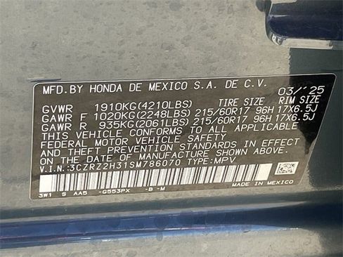 Certified 2025 Honda HR-V LX image 28