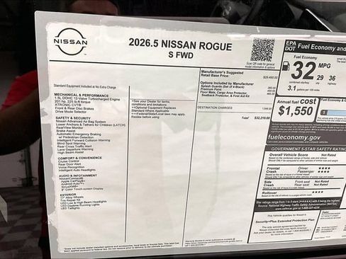 New 2026 Nissan Rogue S FWD image 38