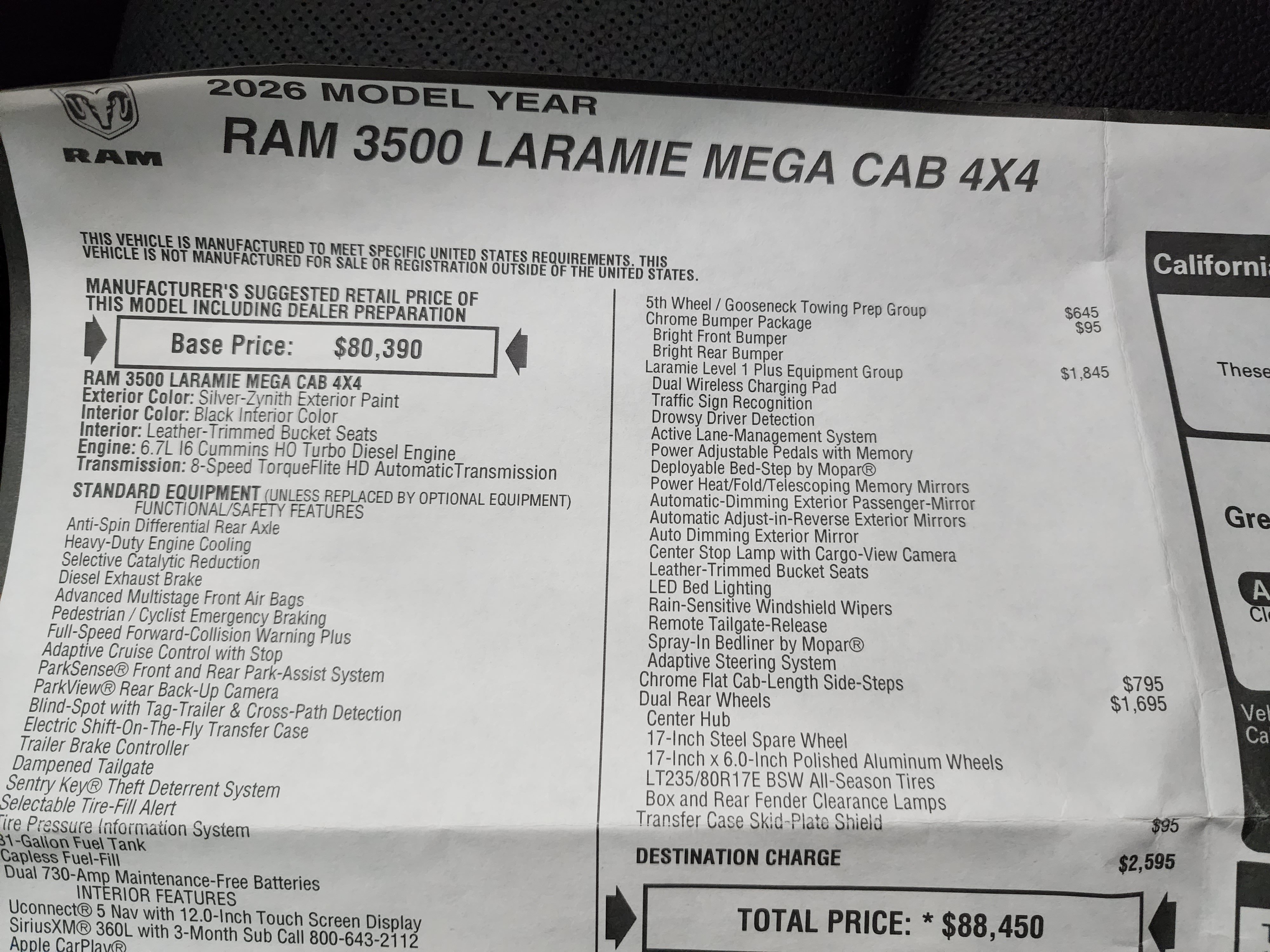 Used 2026 RAM 3500 Laramie AWD/4WD image 62
