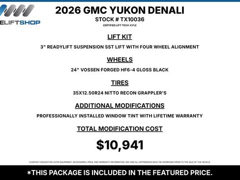 Used 2026 GMC Yukon Denali w/ Sun & Power Step Package AWD/4WD image 1