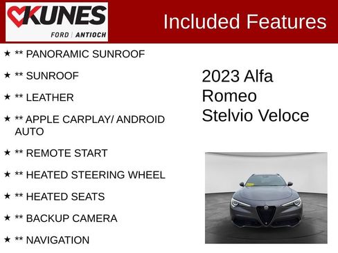 Used 2023 Alfa Romeo Stelvio Veloce AWD/4WD image 3