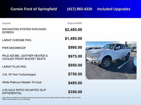 Used 2011 Ford F150 Lariat w/ Lariat Chrome Pkg image 5