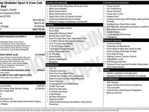 New 2026 Jeep Gladiator Sport AWD/4WD image 11