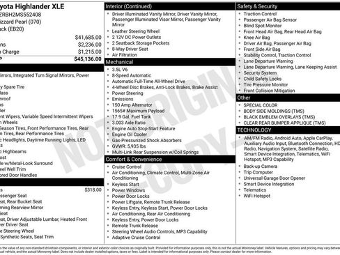 Used 2021 Toyota Highlander XLE image 12