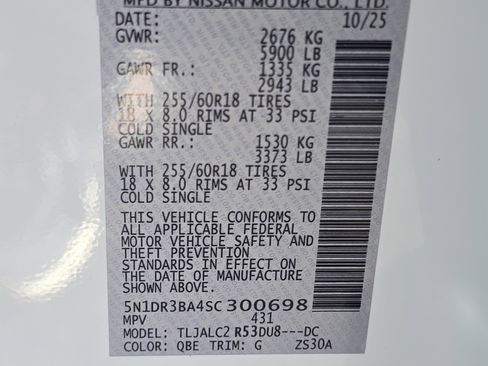 New 2025 Nissan Pathfinder SV image 35