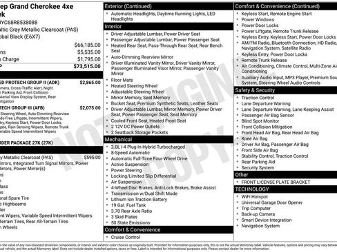 New 2024 Jeep Grand Cherokee Trailhawk w/ Advanced Protech Group II image 6