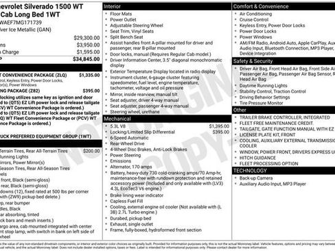 Used 2021 Chevrolet Silverado 1500 W/T w/ WT Fleet Convenience Package image 4