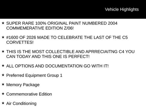 Used 2004 Chevrolet Corvette Z06 w/ Z06 Preferred Equipment Group RWD image 5