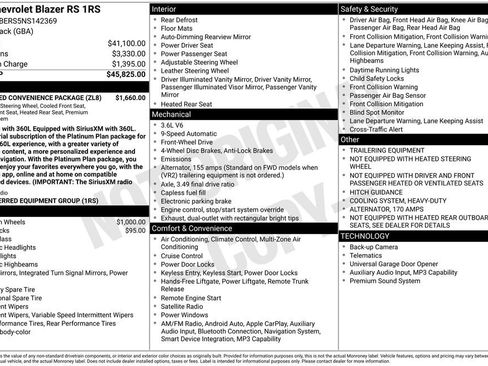 Used 2022 Chevrolet Blazer RS w/ Enhanced Convenience Package FWD image 13