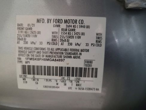 Used 2021 Ford Explorer Limited w/ Equipment Group 301A image 33