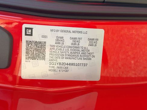 Used 2021 Chevrolet Corvette Stingray Preferred Cpe w/ Z51 Performance Package image 19